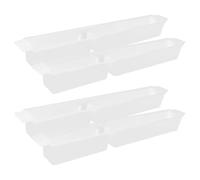 KALLORY 4pcs Beehive Feeder Plastic Bee Feeding Tray 1.5kg Pp for Honeybee and Bee Beekeeping the Hive