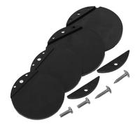 KALLORY 4pcs Boat Scupper Flapper Repair Kit Scupper Valve Mounting Kit Rubber Black Waterproof Seal for Boat Hull Sailboats Emergencies