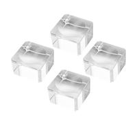 KALLORY 4pcs Clear Crystal Sphere Display Stands Transparent Base Desktop Display Pedestal for Crystal Balls and Decorative Orbs Home Decor