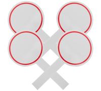 KALLORY 4pcs Erasable Scoreboard Foam White Board 10x20cm Single-sided Handheld Dry Erase Paddles for Voting Judges Scoring in Office and Educational Presentations