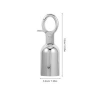 KALLORY 4pcs Heavy Duty Rope End Cap with Lobster Claw Clasp for Secure Installation, Stainless Steel Material, Silver Finish, Suitable for Hotels and Other Venues Rope Barrier Accessories