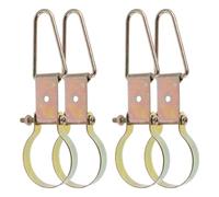 KALLORY 4pcs Metal Fire Extinguisher Mounting Brackets Wall Hangers with Triangle Hooks for Office, Garage, Workshop, Commercial Fire Safety Storage