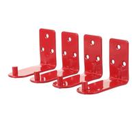 KALLORY 4pcs Metal Fire Extinguisher Wall Hooks Bracket Holder Heavy-duty Wall-mount Extinguisher Hangers for Fire Safety Equipment Installation