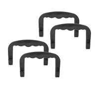 KALLORY 4pcs Plastic Cage Handles Comfortable Hand Grip Ergonomic Design Black Suitable for Carrying Cages and Crates of Pets Including Chinchilla and Hamsters