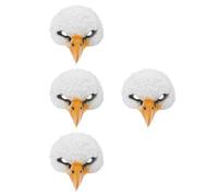 KALLORY 4pcs Pu Leather Eagle Bird Masks for Halloween Party Cosplay Stage Performance Animal Face Accessories Adult Costume Props