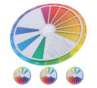 KALLORY 4pcs Standard Colour Wheel Paper Palette Lightweight Accurate Colour Learning Wheel for Designers and Painters for Painting and Mixing Classes
