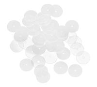 KALLORY 50pcs Disc Pads Earring Back Pads Plastic Multi-Functional Resistant to Deformation DIY Handmade Earring Accessories
