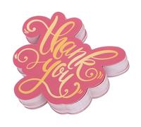 KALLORY 50pcs Small Business Thank You Cards Mini round Green Notes for Orders and Support, Unique Thank You Note Cards for Birthday, Shower, Wedding Party Decorations