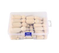 KALLORY 50pcs Unfinished Wood Dolls Wood People Educational DIY Painting Steady-standing Premium Natural Crafting Set for Creative Play