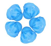 KALLORY 5pcs Blue Breathable Anti-static Work Caps for Electronics and Solar Energy Industry, Made of Polyester and Mesh Fabric, for Instrument and Meter Plant or Food Factory Use