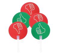 KALLORY 5pcs Plastic Classroom Voting Paddles Thumbs up Thumbs Down Handheld Signs 24x15cm Early Childhood Education Materials for Teacher Assessment and Interactive Learning