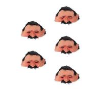 KALLORY 5pcs Realistic Old Man Masks for Halloween Party Creepy Elderly Latex Face Covers Half-face Cosplay Headgear Props for Carnival Costume Accessories