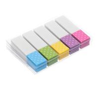 KALLORY 6 Packs Assorted Color Pet Sticky Memo Pads with Easy to Write on Lightweight Design, for Study and Home Use as Book Annotation Supply and Page Guiding Tags