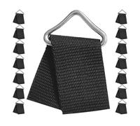 KALLORY 60 Sets Trampoline V-rings Heavy Duty Triangle Buckles with Galvanized Steel Wire and Webbing for Weatherproof Durability and Effortless Trampoline Mat Repair