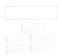 KALLORY 6pcs Acrylic Name Plate Holder Display Sign Frame with Adhesive Tape Wall Mount for Office Door Professional Use by Teachers and Secretaries