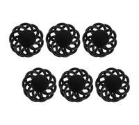 KALLORY 6pcs Antique Pull Handles Zinc Alloy Round Cabinet Handles Black Smooth Surface Comfortable Touch Stylish Design for Cabinet Installation