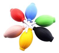 KALLORY 6pcs Compressed Air Blower Bulb Pump Set for Camera Lens and Sensor Cleaning, Multi-Color Plastic Dust Blowers with High-Volume Air Output, Suitable for Electronics and Photo