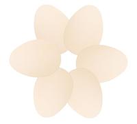 KALLORY 6pcs Easter Wooden Egg Cutouts Wood Slices for Crafts Blank Design Sturdy No Rough Edges DIY Decoration for Schools and Classroom Ornamentation