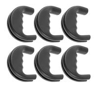 KALLORY 6pcs Rubber Dog Leash Handles with Ergonomic Design, Comfortable Grip Protecting Your Hand, for Hiking and Leisurely Walking with Pets