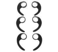KALLORY 6pcs Silicone Earphone Clip Hooks for 10mm Diameter Earbuds, Sports Ear Hooks with Large, Medium, Small Sizes, Anti-lost Protective Ear Wings for Running and Cycling