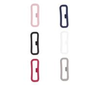 KALLORY 6pcs Silicone Watch Band Fixing Rings for 20mm Strap, Smooth Hand Feeling and Secure Holder Loop to Prevent Strap Loss or Damage, for Smartwatch Accessories