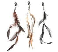 KALLORY 6pcs Vintage Plume Hair Clips with Silver Extensions for Women, Retro Style Hair Accessories, Easy to Put and Remove, for Themed Parties and Daily Life