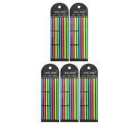 KALLORY 80pcs Neon Highlighter Tape Strips with Removable Adhesive, 12 Short and 4 Long Index Tabs for Book Annotation and Reading, Fluorescent Page Marker Stickers for Study and Office