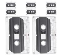 KALLORY 8pcs Blank Music Cassette Tape Blank Tapes Cassette 30 Minute Audio Retro Aesthetic Portable Excellent Audio Recording Quality Teaching Recording Greetings Hard Plastic Shell