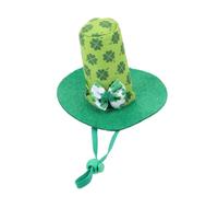 KALLORY Adjustable Green Dog Witch Hat Made of Cotton Polyester, Adorable Multi-function Pet Hat that Keeps Your Dog Clean, for Birthdays and Photo Shoots