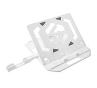 KALLORY Adjustable Height Laptop Stand for Desk with Ergonomic Design and Plastic Material Portable White Laptop Raised Stand Compatible with Phone for Office Use