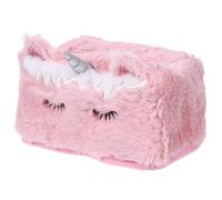 KALLORY Adorable Plush Unicorn Tissue Box Holder Soft Pink Cartoon Napkin Case for Hotel and Living Room Desktop, Practical and Keeps Space Clean and Tidy