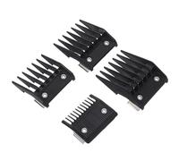 KALLORY Barber Accessories 4PCS Hair Clipper Guide Combs ABS+Steel Iron Hasp Portable Locators for Home and Salon Hair Cutting