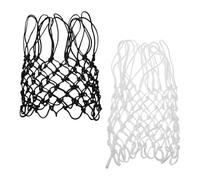 KALLORY Basketball Nets 2pcs Loops with Replacement 12 Net Weatherproof Nylon Rim for Enhancement Outdoor Schools Professional Court