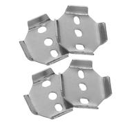 KALLORY Bathroom Mounting Plates 4Pcs Stainless Steel with Fixing Washers for Towel Rack and Toilet Holder, Replacement Hardware Kit for Bathroom Wall Installation