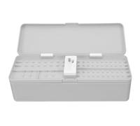 KALLORY Battery Organizer Box for Aa Aaa Batteries Double-layer Grey Plastic Storage Case Suitable for Household and Marine Use