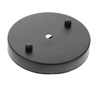 KALLORY Black Iron Pendant Light Canopy Plate with Floral Branch Design Round Ceiling Light Base for Dining Room Chandelier Installation