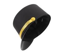 KALLORY Black Train Driver Cap Classic Material Railway Engineer Hat for Adult Dress Up Parade Costume