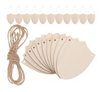 KALLORY Blank Wood Decorations Wooden for Craft Projects Shield Cutouts 30pcs Unfinished with Smooth, for Painting and Arts