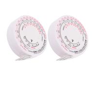 KALLORY Bmi Waist Measuring Calculator 2Pcs Portable Tape Measures Tools with Metric and Imperial Units for Body Health Assessment