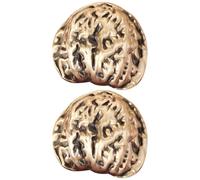 KALLORY Brass Walnut Hand Exercise Balls Chinese Baoding Massage Balls 1 Pair Portable to Dexterity, Stylish Desktop Decoration and Wellness Tool for Seniors and Office Workers