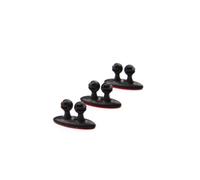 KALLORY Cable Clips Pvc Self-adhesive 16pcs Black Cord Organizer Wire Cord Organizer Multipurpose Fixable on Smooth Surfaces for Car and Home
