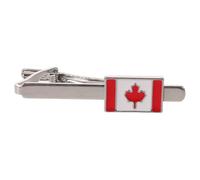 KALLORY Canada Flag Tie Clip with Polished Finish for Men Metal Necktie Pin Sturdy Design Prevents Scratch Suitable for Daily Office Wear and Important Occasions