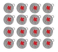 KALLORY Canadian Flag Pendant Charms Maple Leaf Keychain Bag Decorations for Jewelry Making 25pcs Lightweight Alloy Unique Design for DIY Creativity and Outdoor Activities