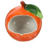 KALLORY Ceramic Hamster Nest Bed Orange Cooling and Comfortable Pet Nest for Small Pets Multi-purpose Suitable for Home Or Car