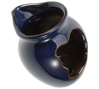 KALLORY Ceramic Jar Water Fountain Multi-functional Blue Garden Jar Easy to Use DIY Fountain Decoration for Fish Tank Aquarium