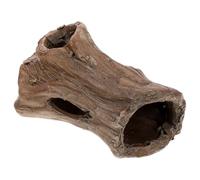 KALLORY Ceramic Shrimp House with Microporous Surface and Purifying Water Feature, Rotting Tree Shape Hideout Suitable for Fish and Reptiles in Aquatic or Reptile Habitats Random Color