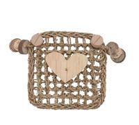 KALLORY Chewing Rabbit Cage Grass Mat Protects Paws from Wire Floor Cages Natural Grass and Wood Mat Suitable for Chinchilla and Hamster