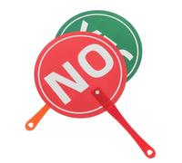 KALLORY Classroom Response Paddles 2Pcs Plastic Reversible Yes No Dry Erase Signs for Student Interaction and Game Victory