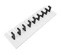 KALLORY Coat Hook with 9 Black Key Hooks Nordic Style Wall Mounted Piano Key Made of Sturdy Synthetic Material 48cm, for Kindergarten Decor and Entryway Organisation