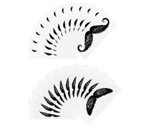 KALLORY Convenient Nose Hair Wax Stickers and Mustache Protectors for Daily Use, Made from Sturdy Pp Material, Easy to Carry for Personal Care and Beard Styling, 24pcs Black Sheets